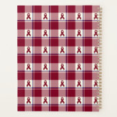 Head and Neck Cancer Awareness Plaid Burgundy プランナー手帳 (裏面)
