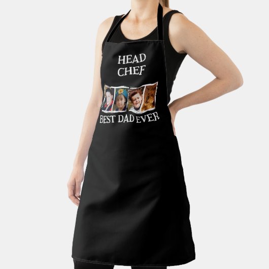Head Chef Best Dad Ever 4 photo white black エプロン (インサイチュ)