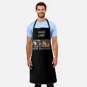 Head Chef Best Dad Ever 4 photo white black エプロン (着用した状態)