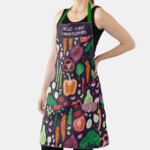 Head Chef Personalized Modern Vegetable Pattern エプロン (インサイチュ)