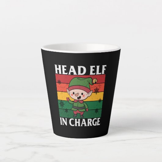 Head Elf In Charge カフェラテマグ (正面)