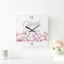 Head Gardener Floral Mother’s Day & Birthday Gift スクエア壁時計