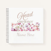 Head Gardener Floral Mother’s Day & Birthday Gift ノートブック (正面)