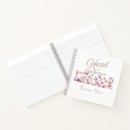 Head Gardener Floral Mother’s Day & Birthday Gift ノートブック