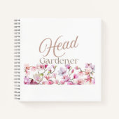 Head Gardener Floral Mother’s Day & Birthday Gift ノートブック (正面)