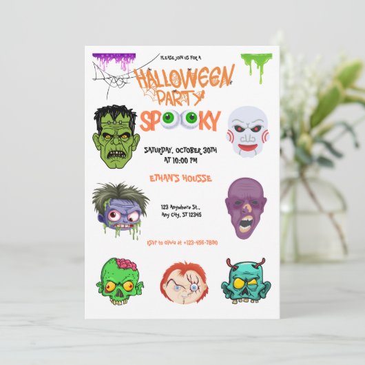 Head Horror Halloween Party  招待状 (スタンド正面)