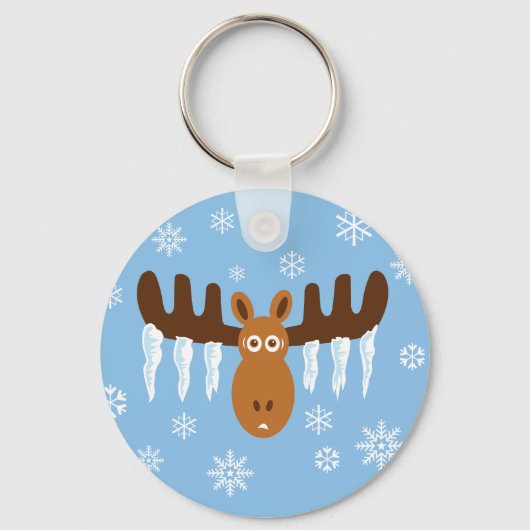 Head_Icicle〔雄ジカの〕枝角の選択 キーホルダー (正面)