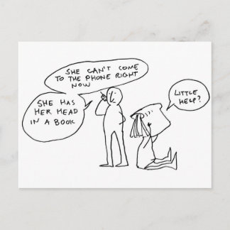 Head in a Book(本の中に入る) ポストカード