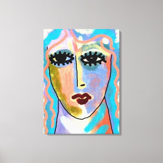 Head in the Clouds抽象芸術デジタ絵画ル キャンバスプリント (正面)