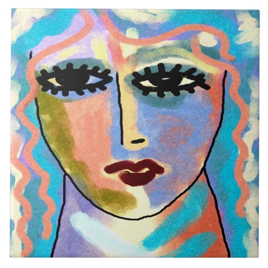 Head in the Clouds抽象芸術デジタ絵画ル タイル (正面)