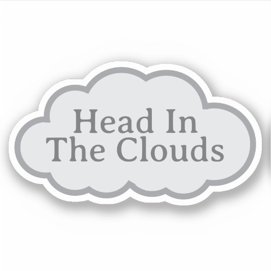 Head In The Clouds - Relatable Cloud Sticker シール (正面)