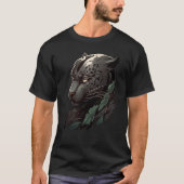 Head of a large dark panther tシャツ (正面)
