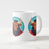 Head of a minotaur from greek mythology ジャンボコーヒーマグカップ (正面右)