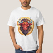 Head of a minotaur from greek mythology tシャツ (正面)