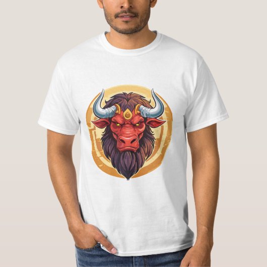 Head of a minotaur from greek mythology tシャツ (正面)