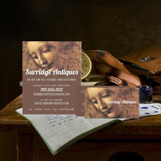 Head of a Woman, Leonardo Da Vinci, Antique Store チラシ