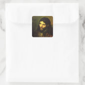 Head of Jesus by Rembrandt スクエアシール (バッグ)