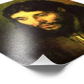 Head of Jesus by Rembrandt フォトプリント (角)