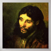 Head of Jesus by Rembrandt ポスター (正面)