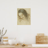 Head of Leda Da Vinci ポスター (キッチン)