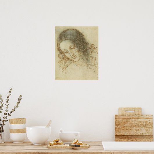 Head of Leda Da Vinci ポスター (キッチン)