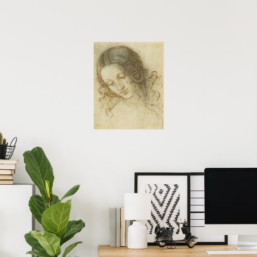 Head of Leda Da Vinci ポスター (ホームオフィス)
