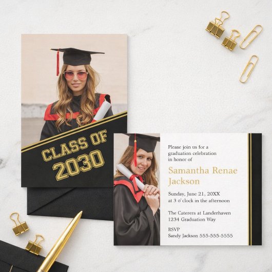 Head Of The Class Graduation Invitation 招待状