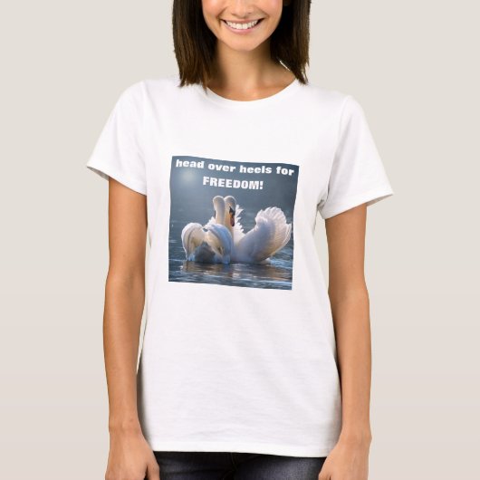 Head over Heel – スワン（軽） Tシャツ (正面)