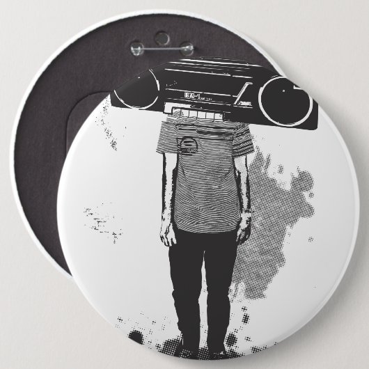 head radio 缶バッジ (正面&裏面)