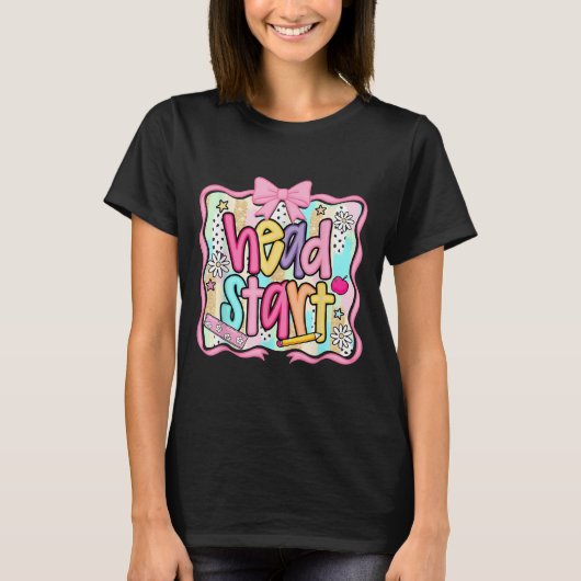 Head Start Team Homeschool Teacher Headstart Back  Tシャツ (正面)