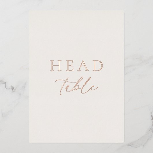 Head Table Sign | Minimal Wedding Decor 箔招待状 (正面)