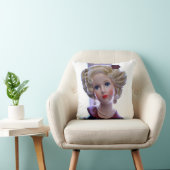 Head Vase Attitude Doll大きい毛の女性 クッション (椅子)