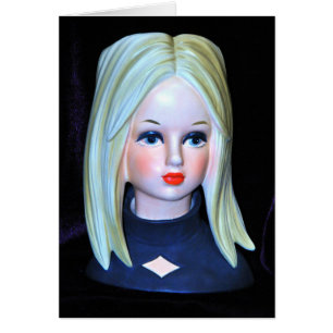 Head Vase Modダイヤモンドの服の女の子の女性金髪