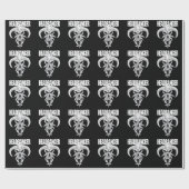 Headbangerのスカル ラッピングペーパー (フラット)