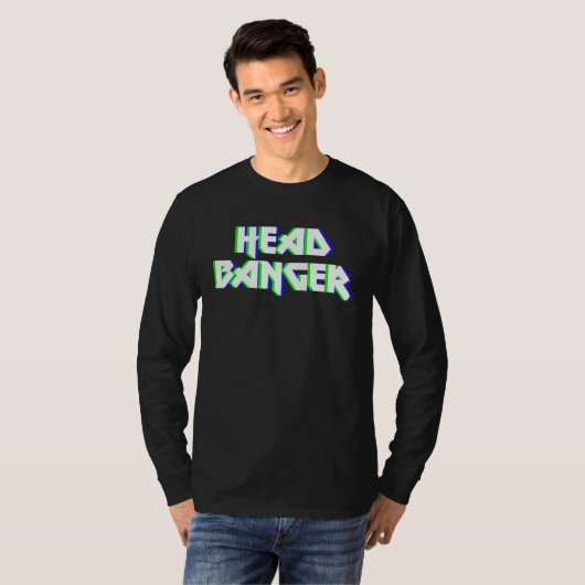 Headbanger Dubstep Heavy Metal Rocker Techno Rave  Tシャツ (正面フル)
