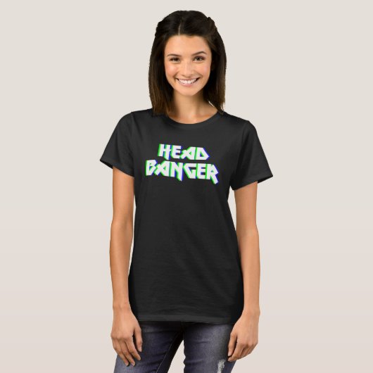 Headbanger Dubstep Heavy Metal Rocker Techno Rave Tシャツ (正面フル)
