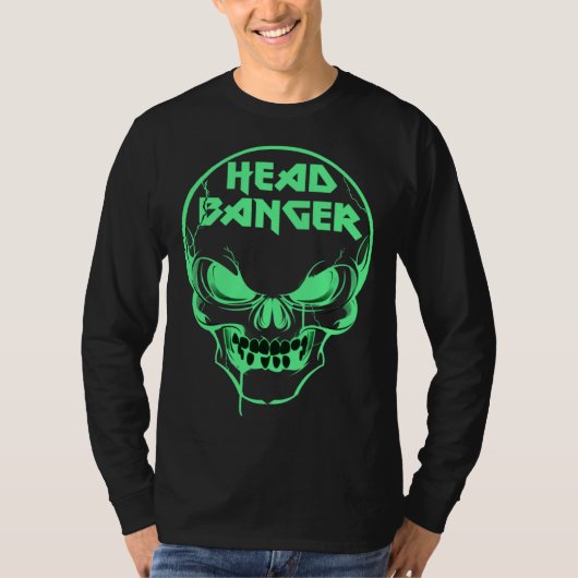 Headbanger Heavy Metal Rocker Dubstep Techno Rave  Tシャツ (正面)