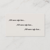 Headeのハチドリの鳥の花の名刺 名刺 (裏面)