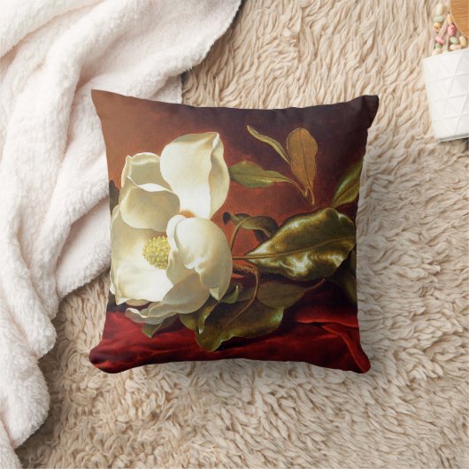 Heade - A Magnolia on Red Velvet クッション (ブランケット)