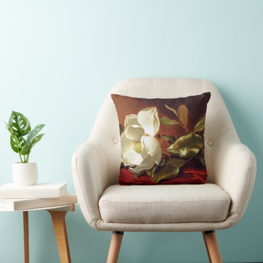 Heade - A Magnolia on Red Velvet クッション (椅子)