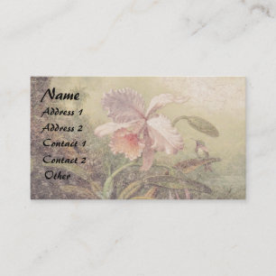 Heade Hummingbird Orchid Flowerビジネスカード 名刺
