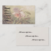 Heade Hummingbird Orchid Flowerビジネスカード 名刺 (正面/裏面)