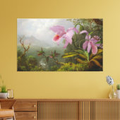 HEADE - Two Sun Angel Hummingbirds on a Branch - キャンバスプリント (インサイチュ (リビング))