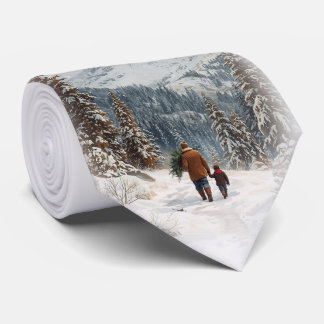 Heading Home - Mens Custom Christmas Necktie    ネクタイ