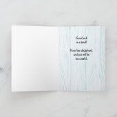 Heading to College名前をカスタムするPhoto onティール(緑がかった色)Blu カード (内部)