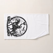 Headless Horseman Halloween Circle Design ハンドタオル (ハンドタオル)