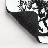 Headless Horseman Halloween Circle Design マウスパッド (コーナー)