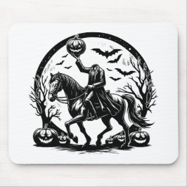 Headless Horseman Halloween Circle Design マウスパッド