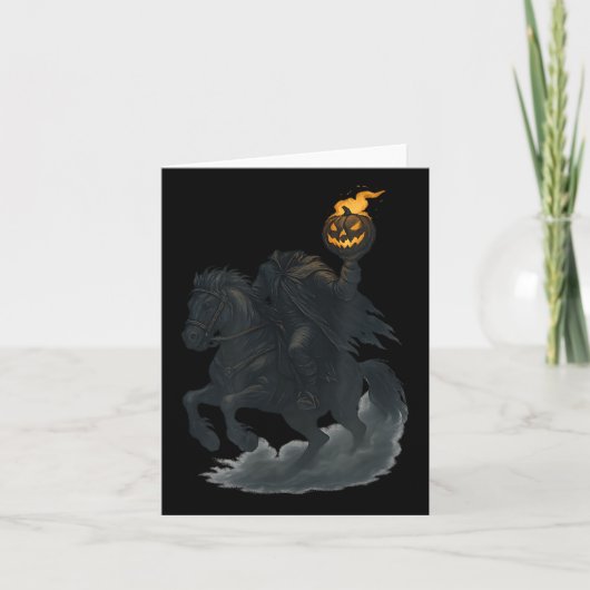 Headless Rider With Pumpkin Halloween Motif  カード (正面)