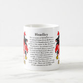 Headley、起源、意味および頂上 コーヒーマグカップ (中央)